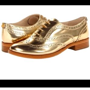 Sam Edelman gold oxfords